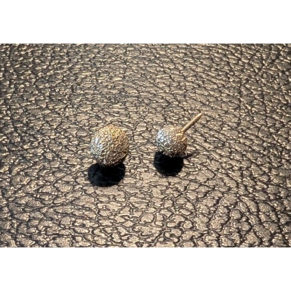 Vintage Gold Tone Scatter Pins Textured Spherical Collar Pins Set of 2